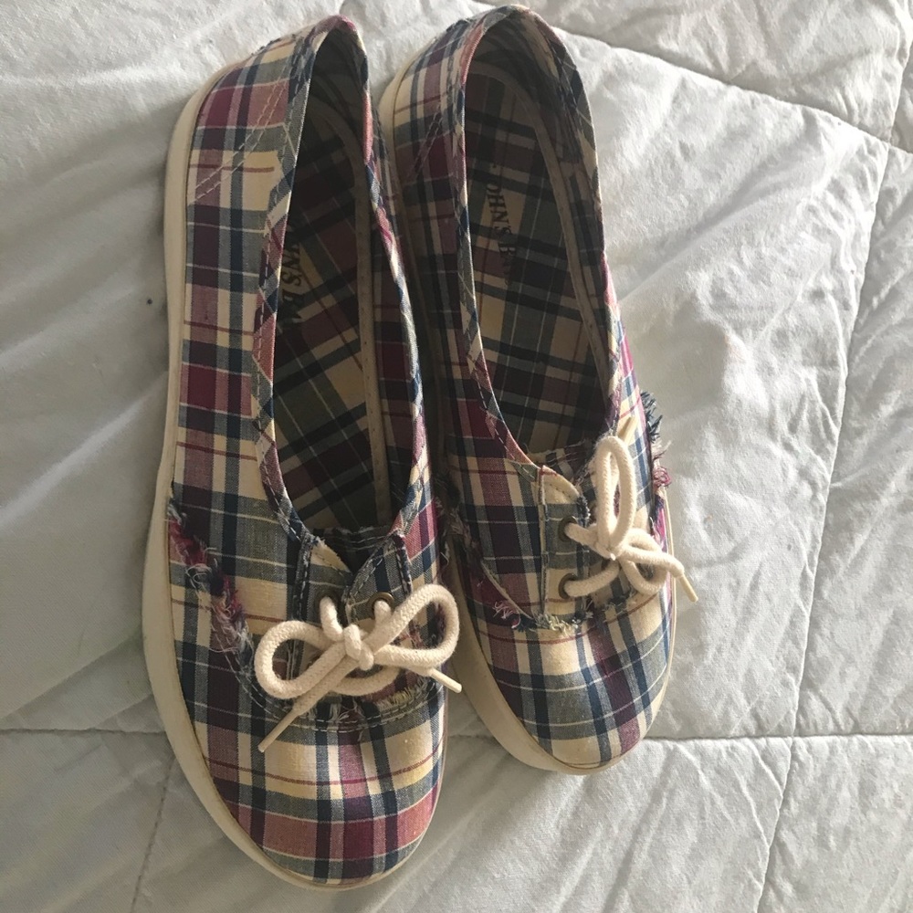 Plaid Multicolored Slip Ons